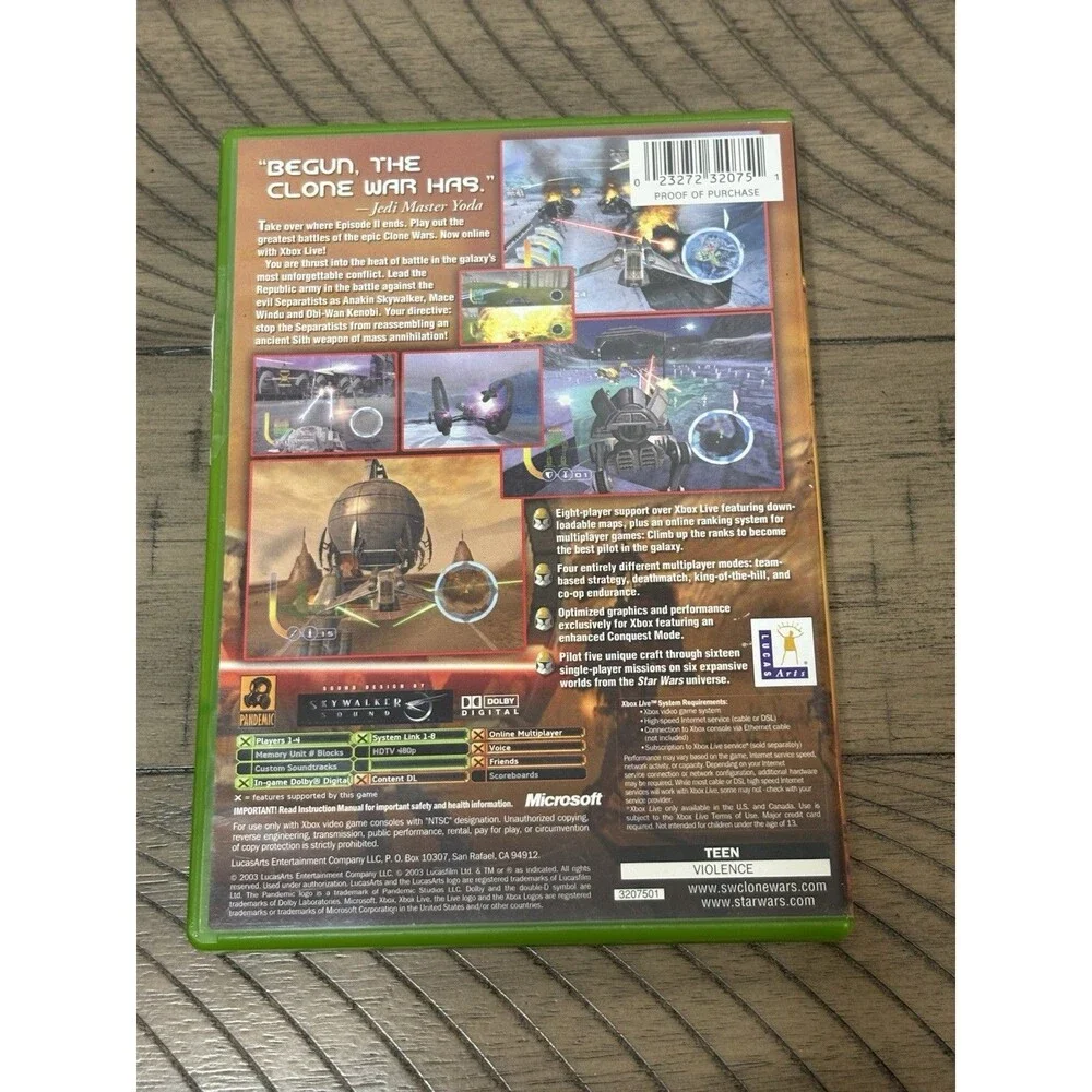 Star Wars: The Clone Wars (Original Xbox) CIB Complete (Microsoft Xbox, 2003)